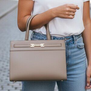 Anne Klein Tan Handbag Purse Tote Medium Size